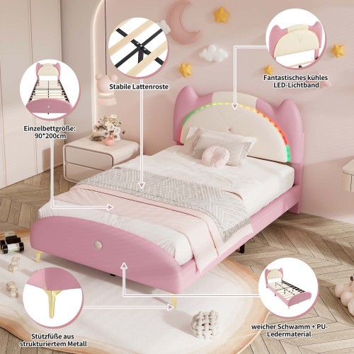 Weiches Kinderbett aus Massivholz-OKWISH