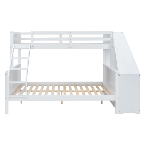 90*200cm140*200cm Etagenbett, Kinderbett, ausgestattet mit Tisch, großer Stauraum, hohes Geländer