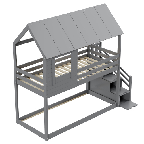 Etagenbett aus Holz für Kinder-OKWISH