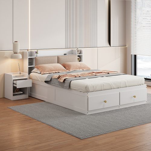 Multifunktionales modulares Bett aus Massivholz-OKWISH