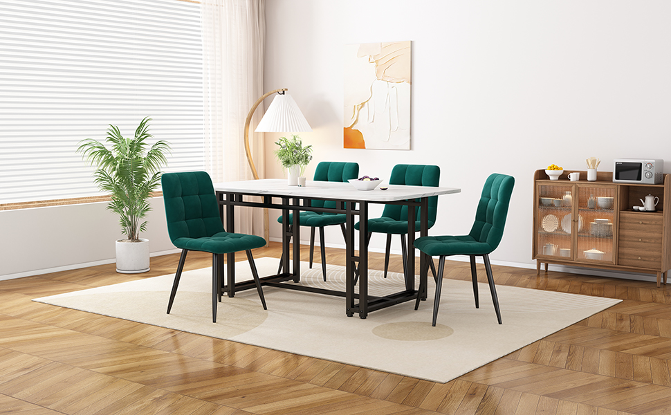 Esstisch Set Esszimmertisch für Esszimmer Küche Wohnzimmer Esszimmerstuhl-Set Essgruppe