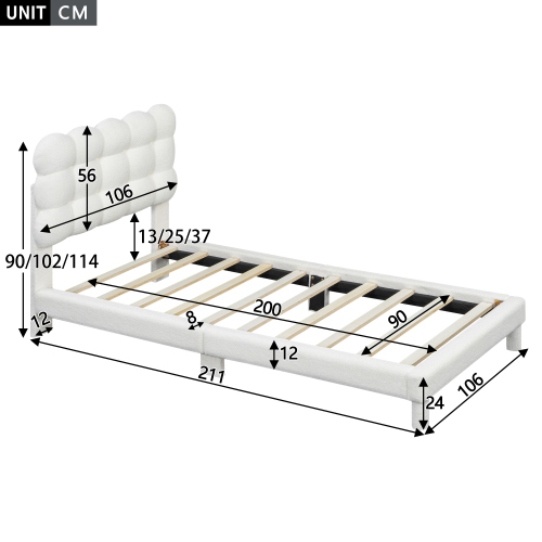 Stilvolles gepolstertes Doppelbett-OKWISH