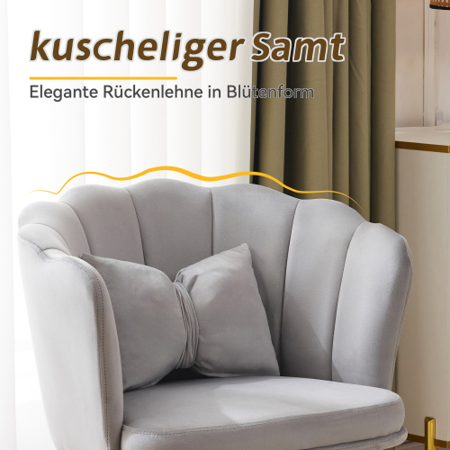 Moderner, mit Samt gepolsterter Stuhl-OKWISH