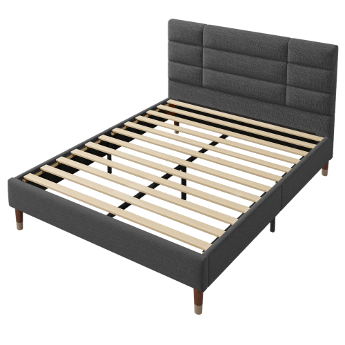 Gepolstertes Doppelbett mit Bettkasten-Lattenrost-OKWISH