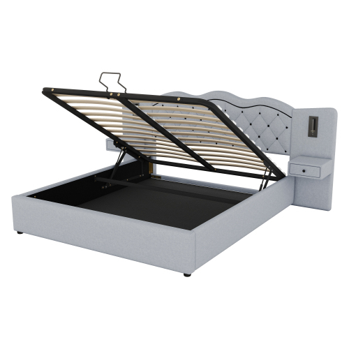 Polsterbett mit integriertem Kopfteil-OKWISH