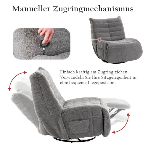 Teddy Plüsch Massage beheizter Drehstuhl-OKWISH