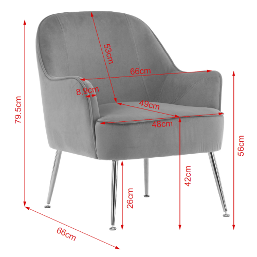 Moderner ergonomischer Stuhl aus weichem Samtstoff-OKWISH