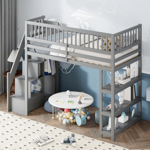 Multifunktionales Hochschrank-Design-Holzbett-OKWISH