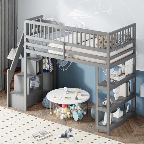 Multifunktionales Hochschrank-Design-Holzbett-OKWISH