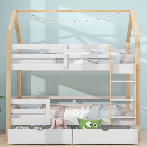 Hausförmiges Etagenbett, Doppelbett-OKWISH