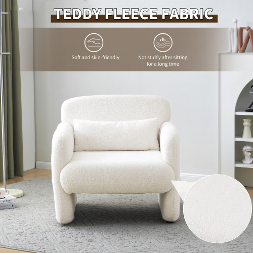 Freizeitstuhl Sessel Teddy Samt Sofastuhl Polsterstuhl Einzelsofastuhl Sessel