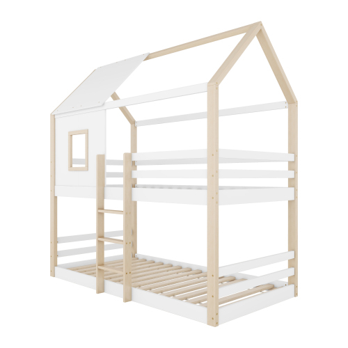 Etagenbett mit Lattenrost, Leiter und Fenstergitter-OKWISH