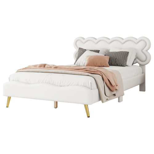 Schlichtes Doppelbett mit gepolstertem Lattenrost-OKWISH