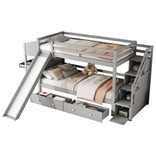 Multifunktionales Etagenbett aus Massivholz-OKWISH