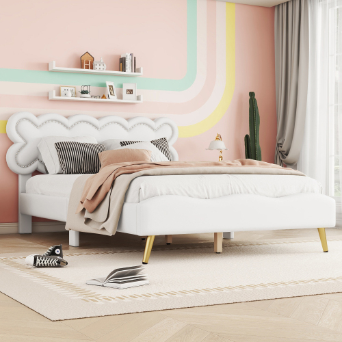 Schlichtes Doppelbett mit gepolstertem Lattenrost-OKWISH