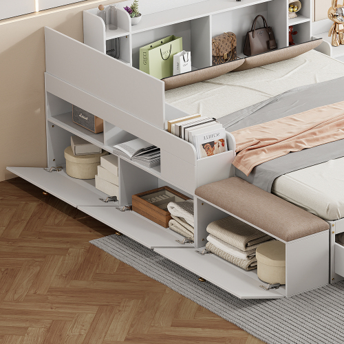 Multifunktionales modulares Bett aus Massivholz-OKWISH
