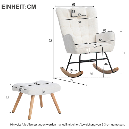 Ergonomischer Freizeit-Schaukelstuhl mit Ständer-OKWISH