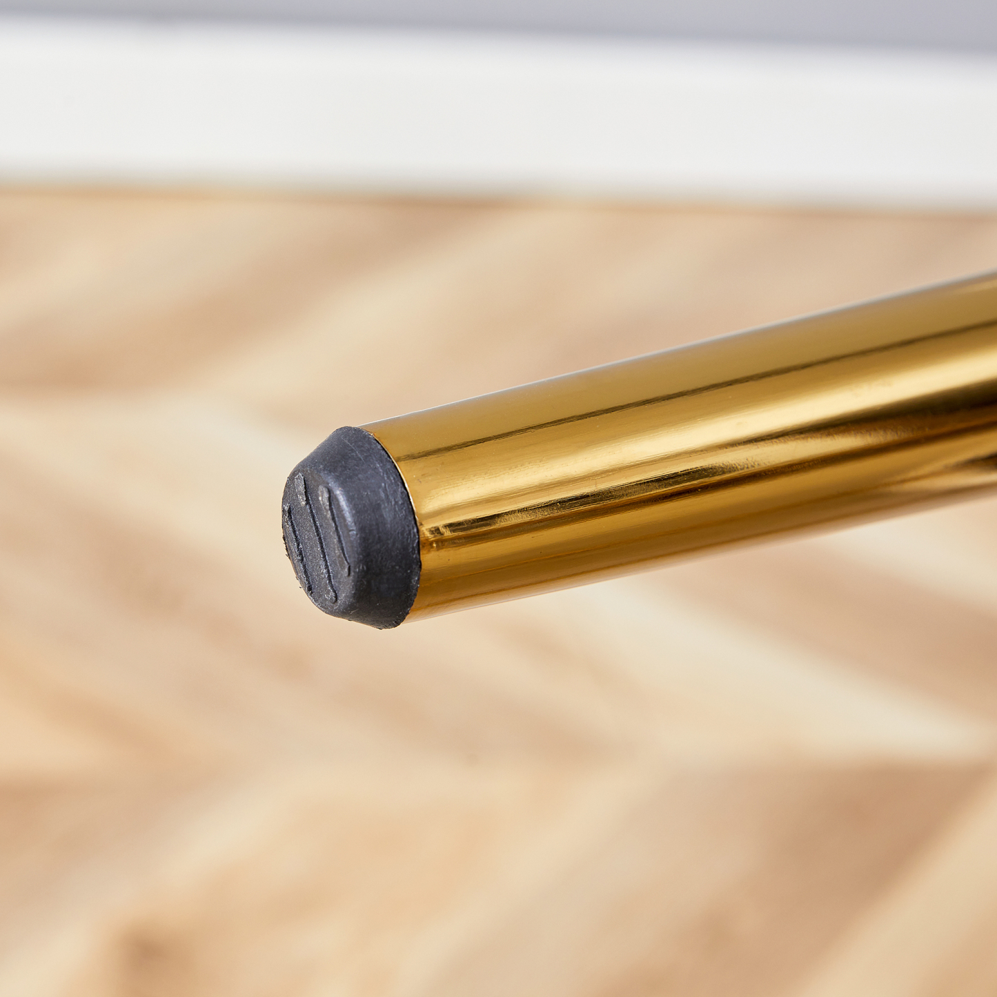 OKWISH White Dining Chair with Gold Metal Legs