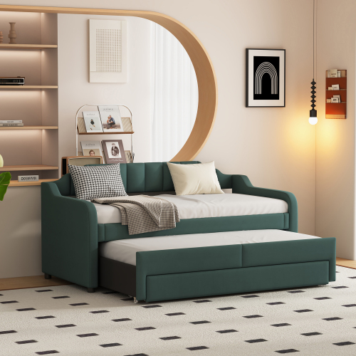 Klappbares, gepolstertes Schlafsofa mit Schublade-OKWISH