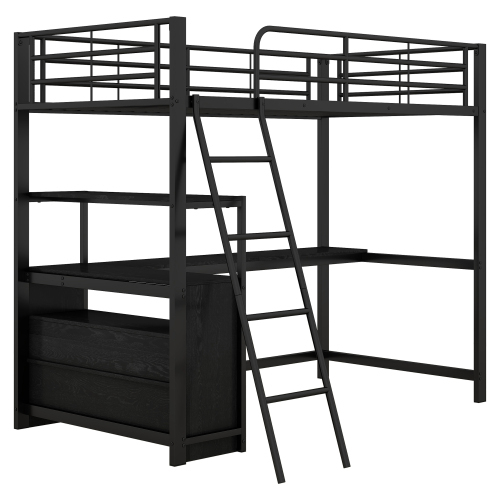 Schreibtischförmiges Bett mit flachem Eisenrahmen-OKWISH