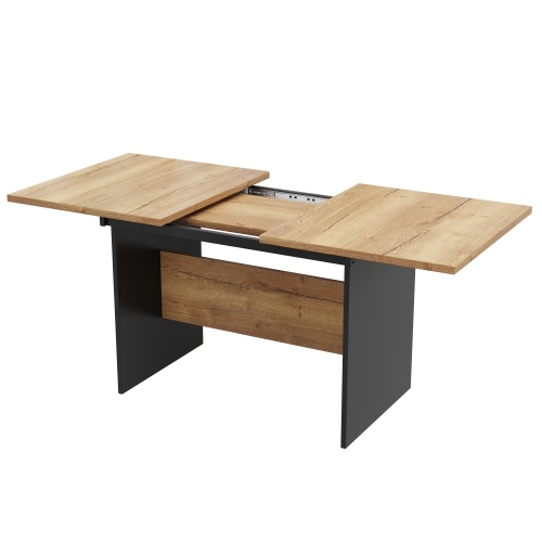 Ausziehbarer Esstisch im natürlichen, minimalistischen Stil-OKWISH