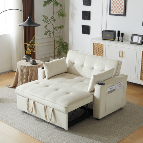 Klappschlafsofa mit Getränkehaltern und Kissen-OKWISH