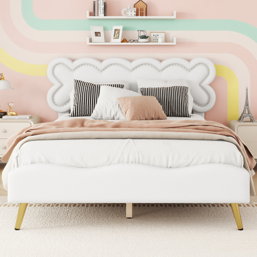 Schlichtes Doppelbett mit gepolstertem Lattenrost-OKWISH
