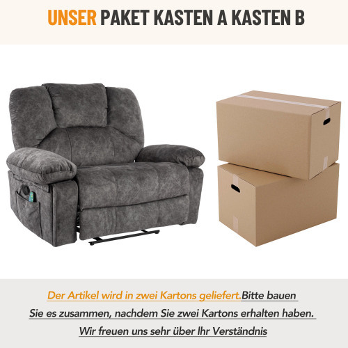 Extra breiter Massagesessel mit manueller Press- und Heizfunktion-OKWISH