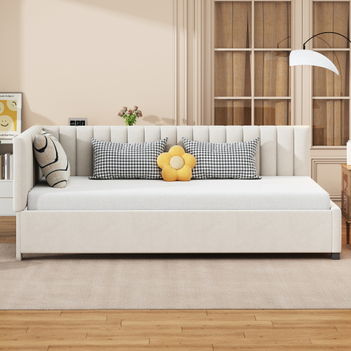 Samtgepolstertes Bett-OKWISH