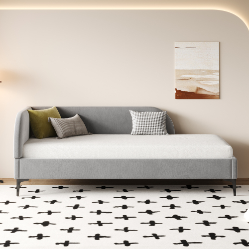 Polsterbett 90*200 Sofabett Multifunktionsbett mit Lattenrost Hautfreundlicher Samtstoff