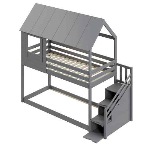 Etagenbett aus Holz für Kinder-OKWISH