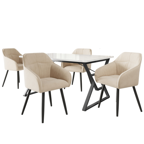 Esstisch mit massivem Metallgestell-OKWISH