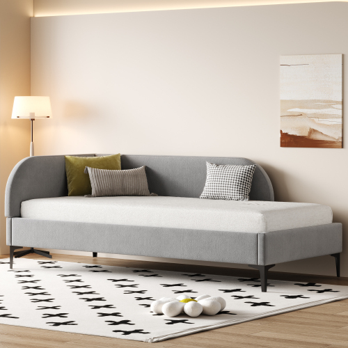 Polsterbett 90*200 Sofabett Multifunktionsbett mit Lattenrost Hautfreundlicher Samtstoff