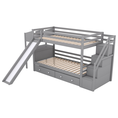 Multifunktionales Etagenbett aus Massivholz-OKWISH