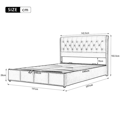 Gepolstertes hydraulisches Stangenbett-OKWISH