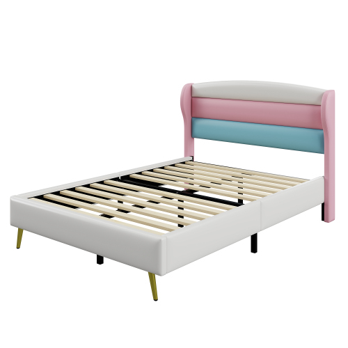 Dreifarbiges Nachttisch-Polsterbett-OKWISH