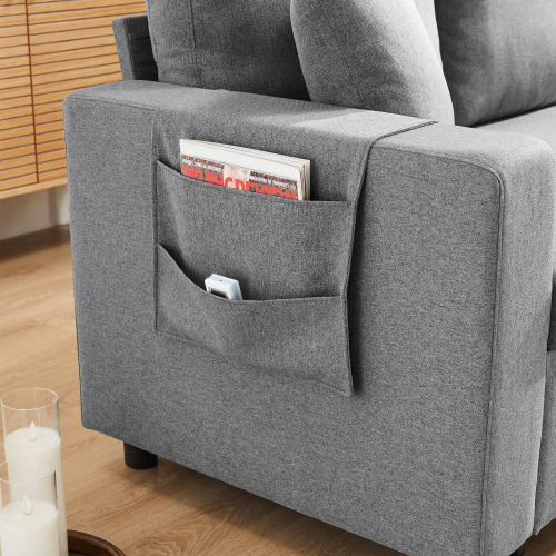 L-förmiges Sofa mit Schlaffunktion-OKWISH