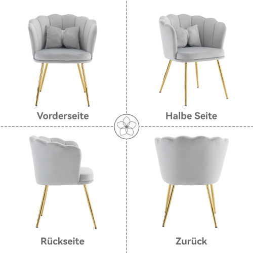 Moderner, mit Samt gepolsterter Stuhl-OKWISH
