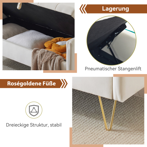 Modernes, schlichtes Samtsofa-OKWISH