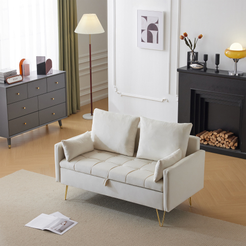 Modernes, schlichtes Samtsofa-OKWISH