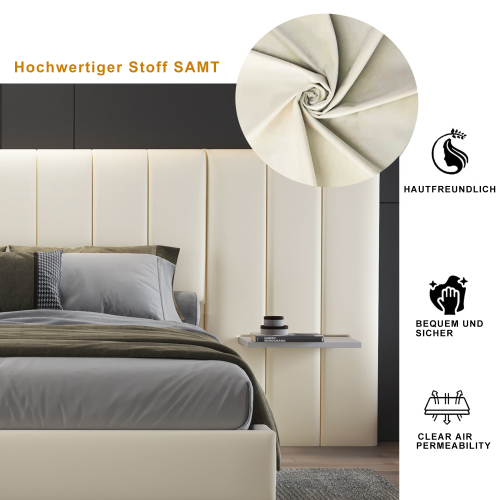 Samtgepolstertes Bett-OKWISH