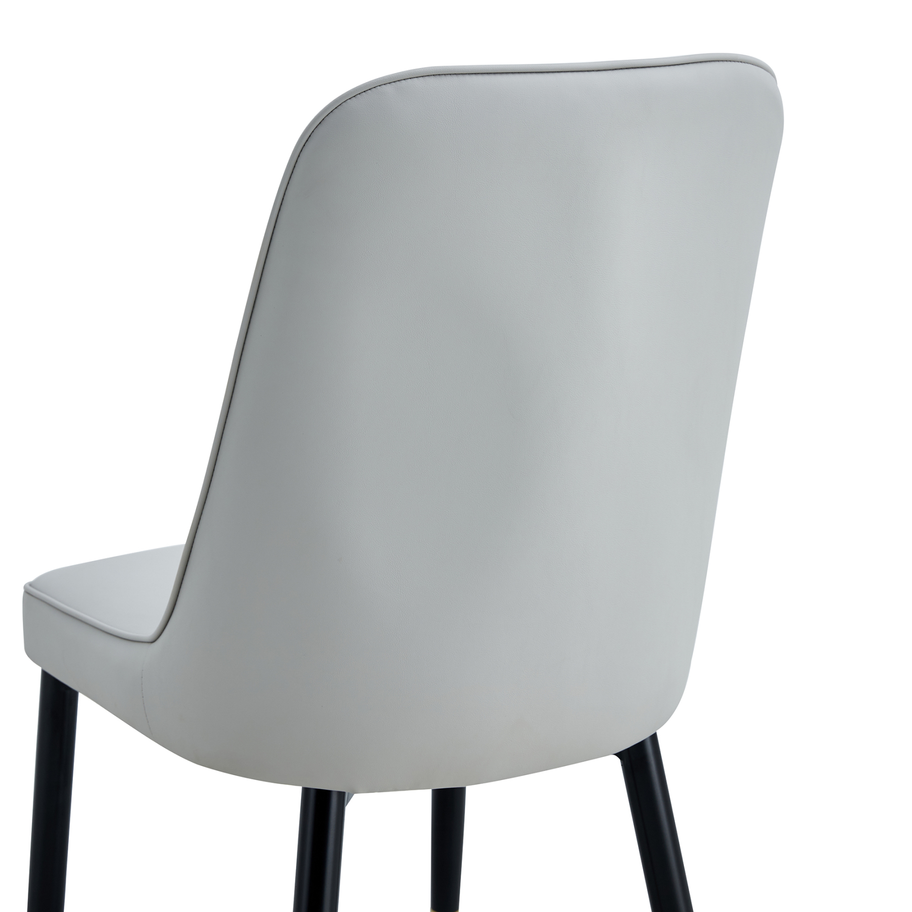 OKWISH Dining Chair with PU Seat and Metal Legs