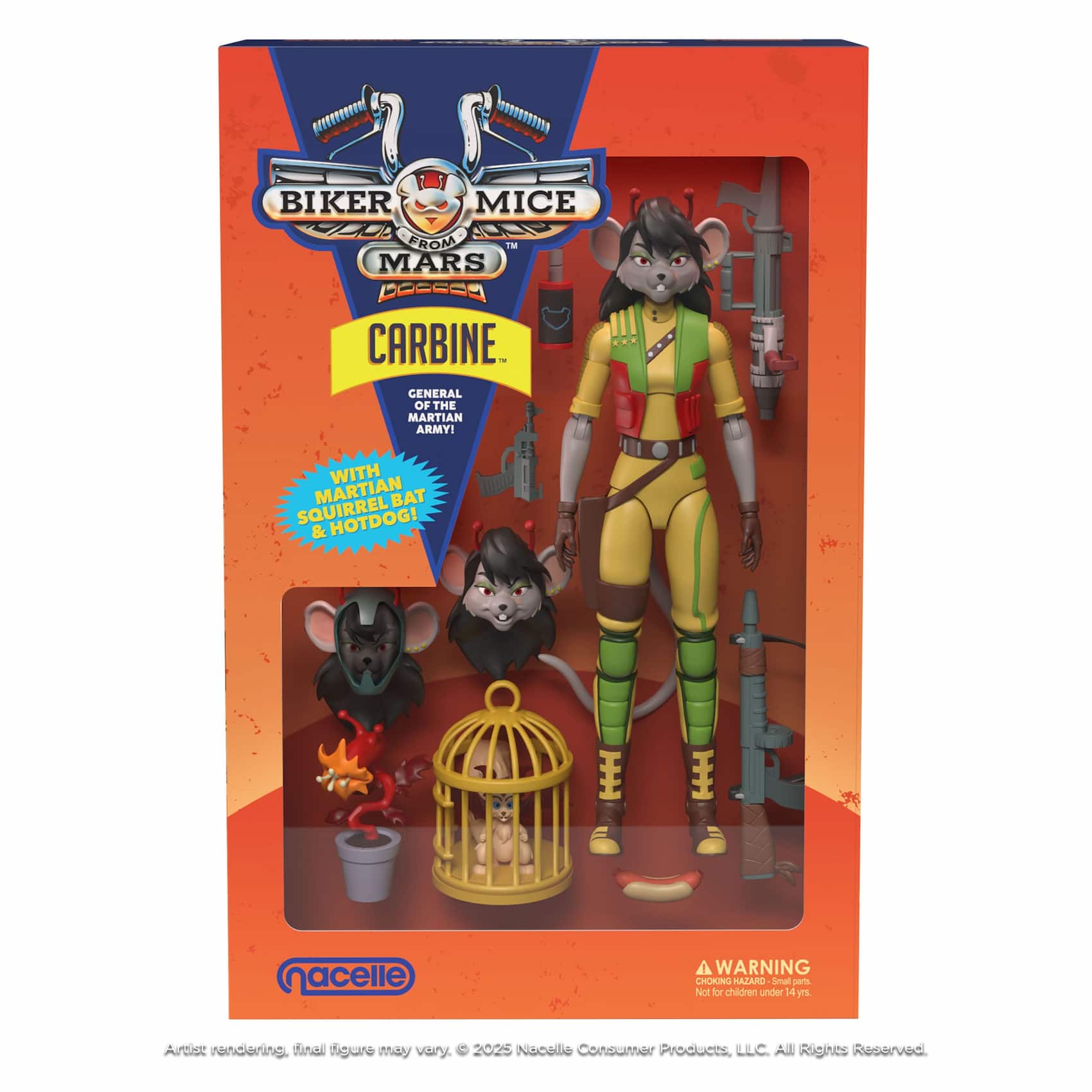 Biker Mice from Mars Carbine action figure by Nacelle in window box packaging with accessories