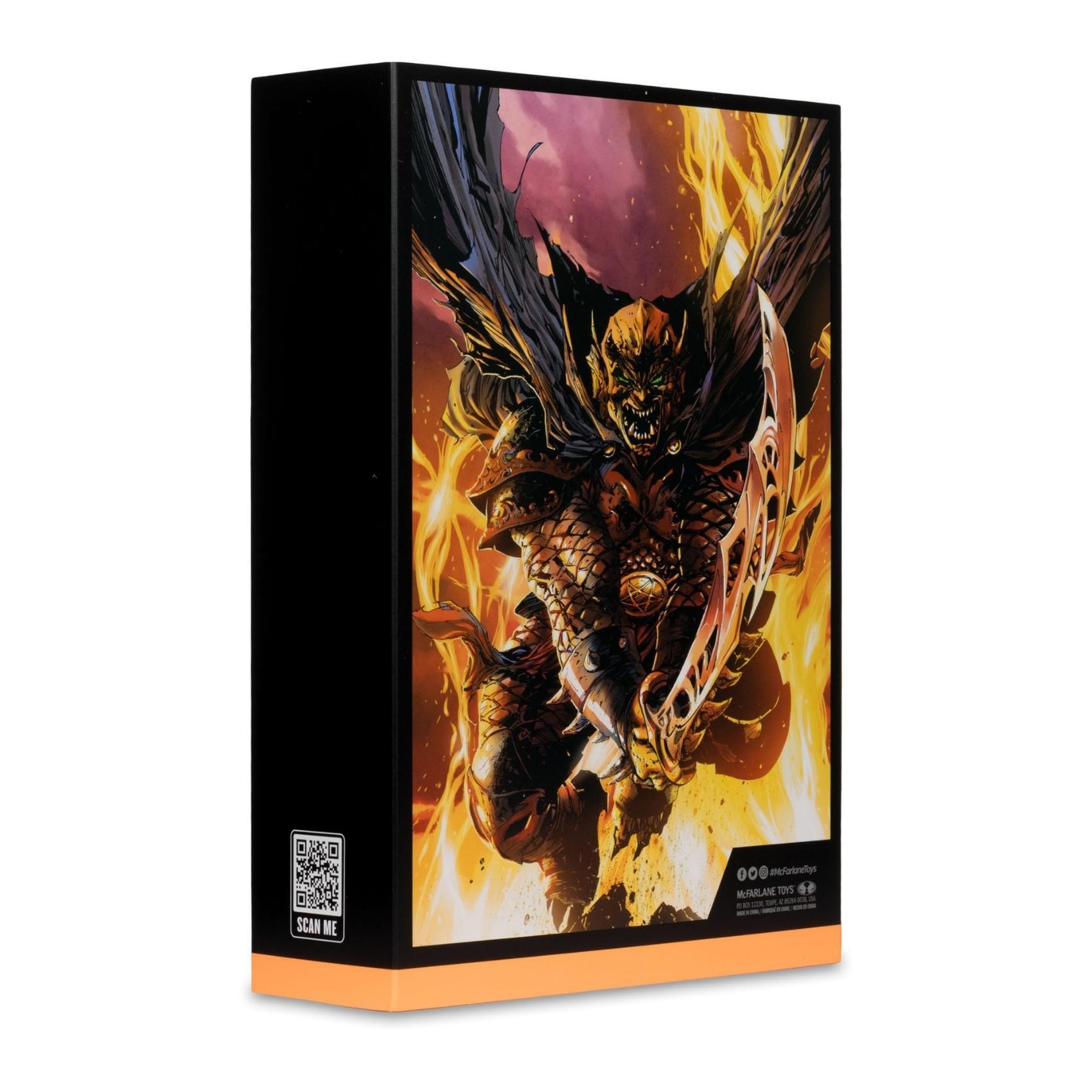 Box art close up of Demon Knights Black Light Edition packaging featuring illustrated The Demon artwork