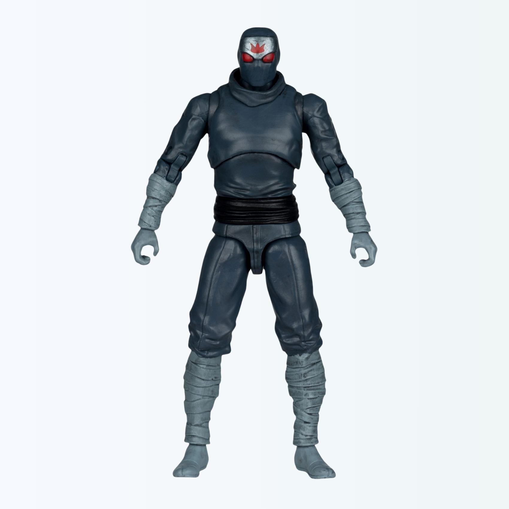 Straight-on full-body shot of TMNT Foot Soldier action figure
