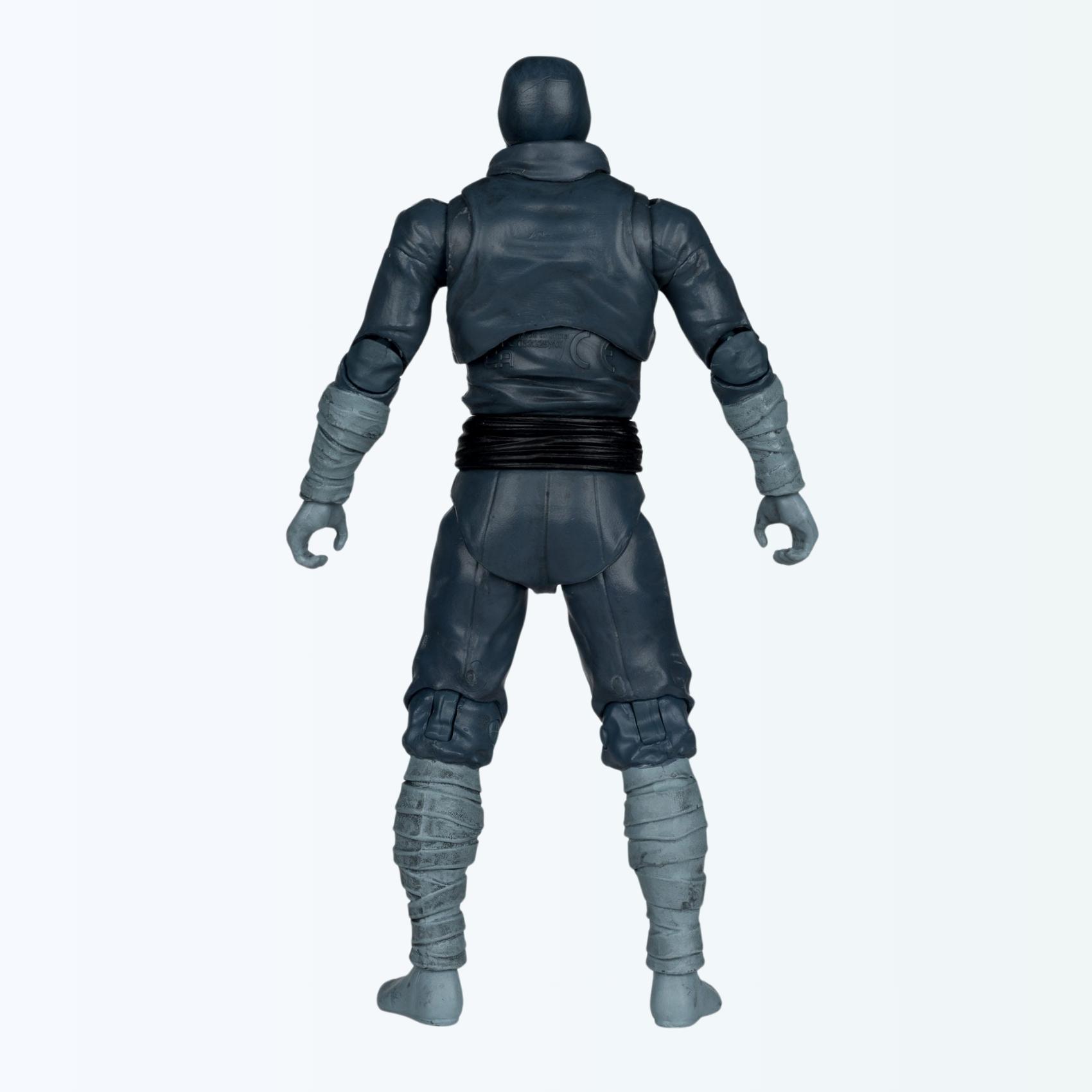 Rear view of TMNT Foot Soldier action figure showing sculpt details