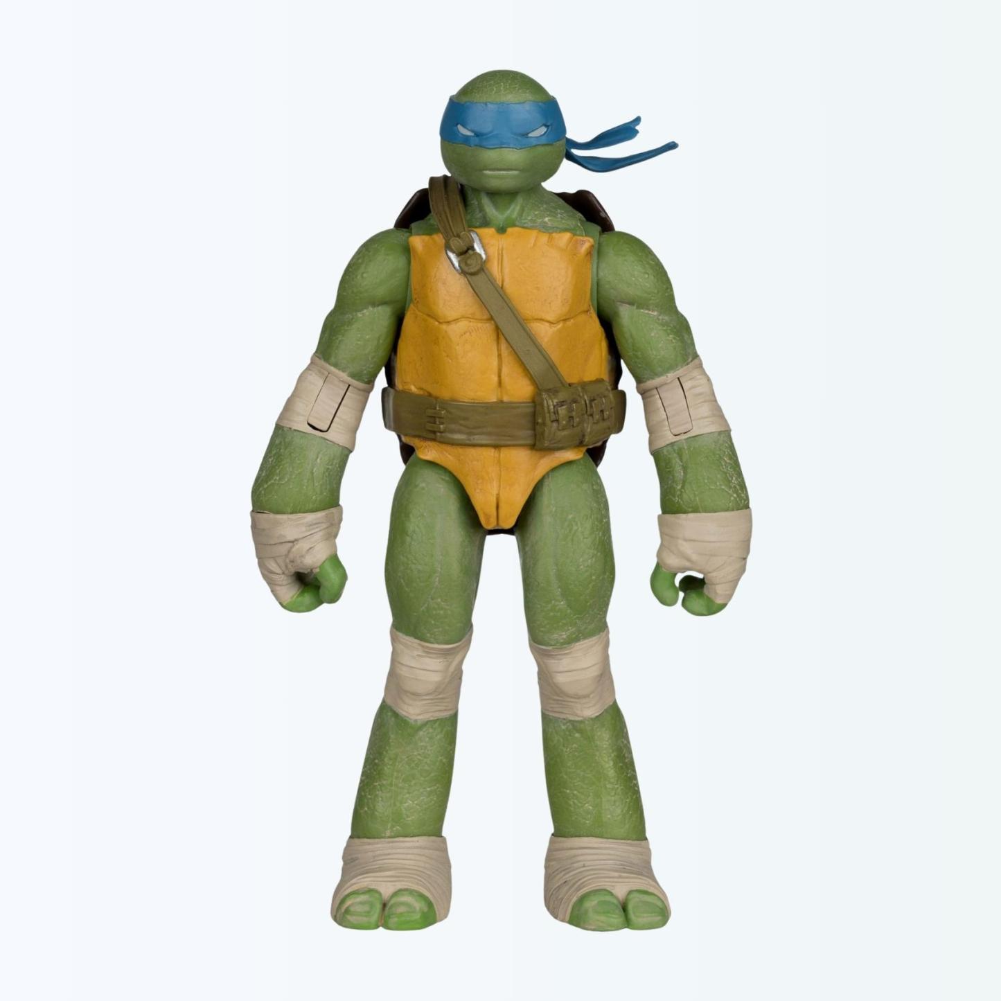 Straight-on front shot of Leonardo action figure with arms lowered