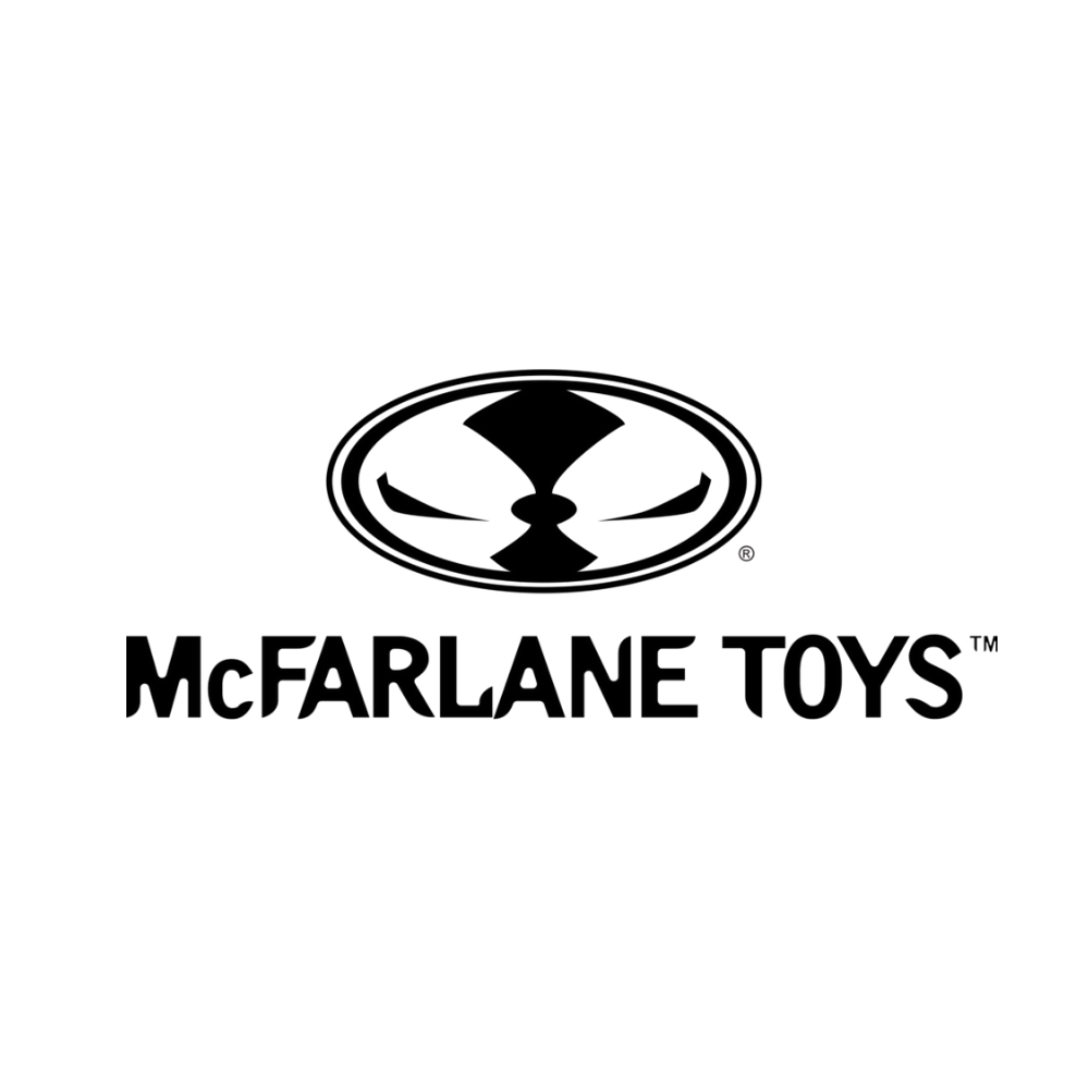 McFarlane Toys black logo on white background