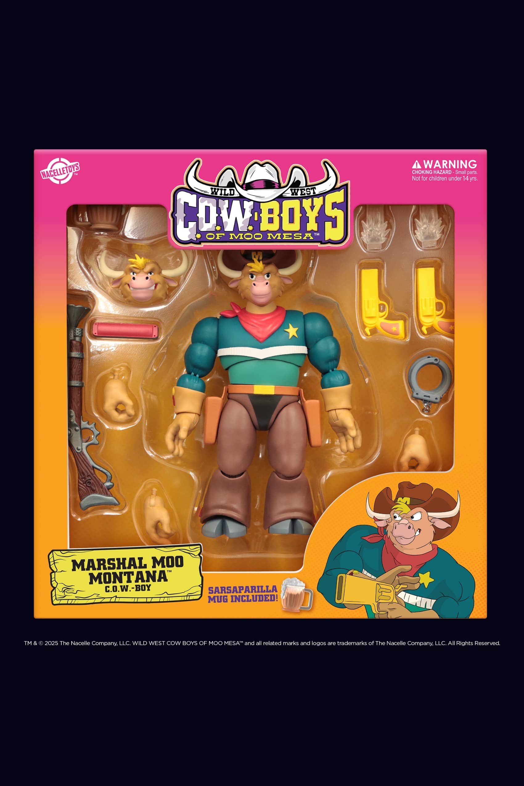 Nacelle C.O.W.-Boys of Moo Mesa Wave 1 Marshal Moo Montana 7-inch action figure in packaging