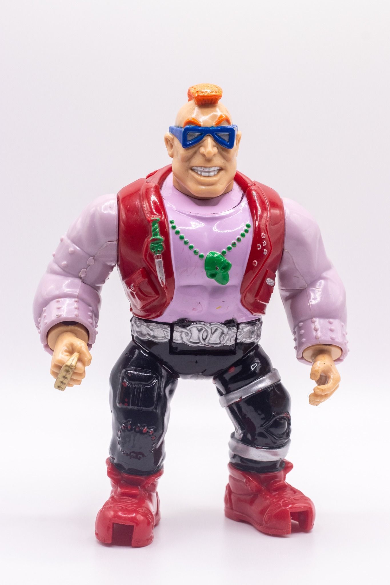 Front-facing shot of Mutatin' Bebop action figure in human form